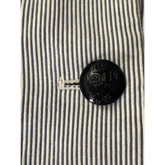 EXPRESS Blue Striped Blazer 2 Button Suit Jacket Women's SZ 6 Career - Picture 4 of 14